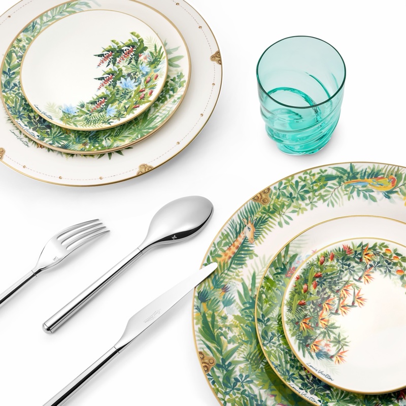 LV LOUIS VUITTON 路易威登 Tropical Jungle 麵包碟 兩件套裝 麵包盤 盤子-3