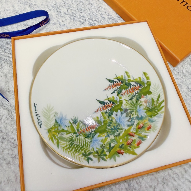 LV LOUIS VUITTON 路易威登 Tropical Jungle 麵包碟 兩件套裝 麵包盤 盤子-4