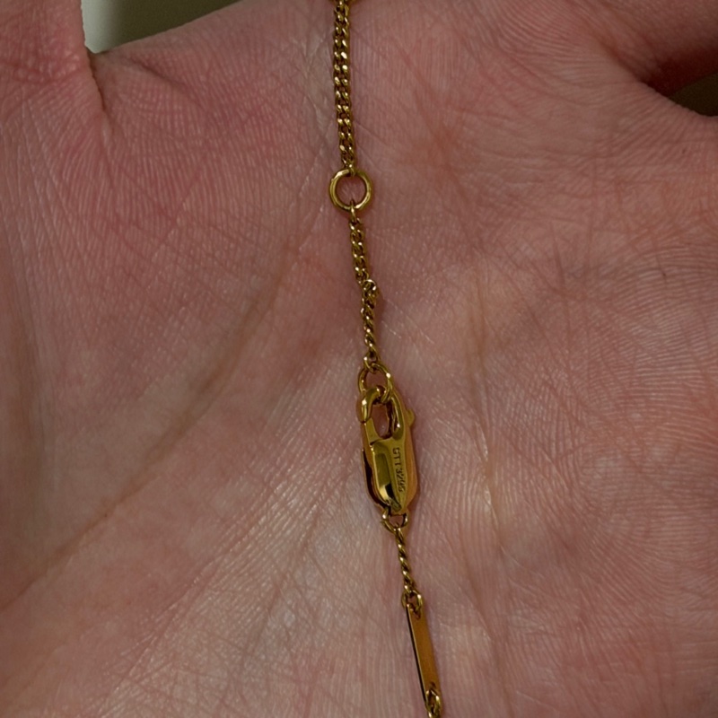 CELINE Triomphe 黃銅水晶項鍊-4