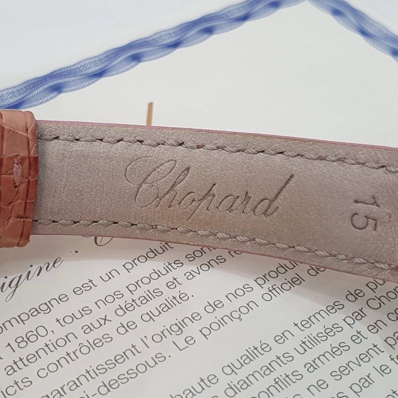 【大眾名錶】CHOPARD蕭邦 Happy Sport 快樂鑽 278509-3004 原廠5顆跑鑽 白貝殼面 2012/07 原廠皮帶/錶扣 B1241-8