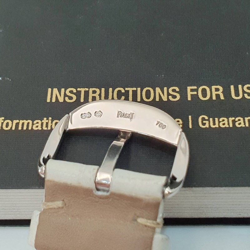 【大眾名錶】PIAGET伯爵 LIMELIGHT系列 G0A32099 銀白面 18K白金 原鑲鑽框 約1.1CT 可轉向 原廠皮帶/錶扣 B1242-5