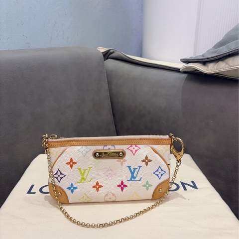 LV 白三彩麻將包 村上隆聯名限量款