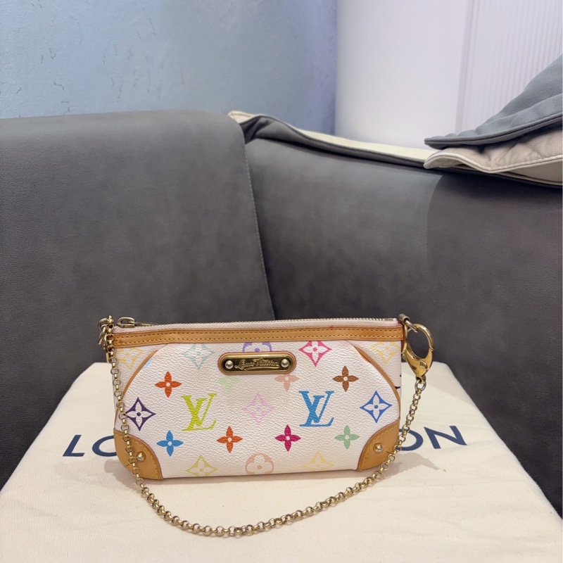 LV 白三彩麻將包 村上隆聯名限量款-0