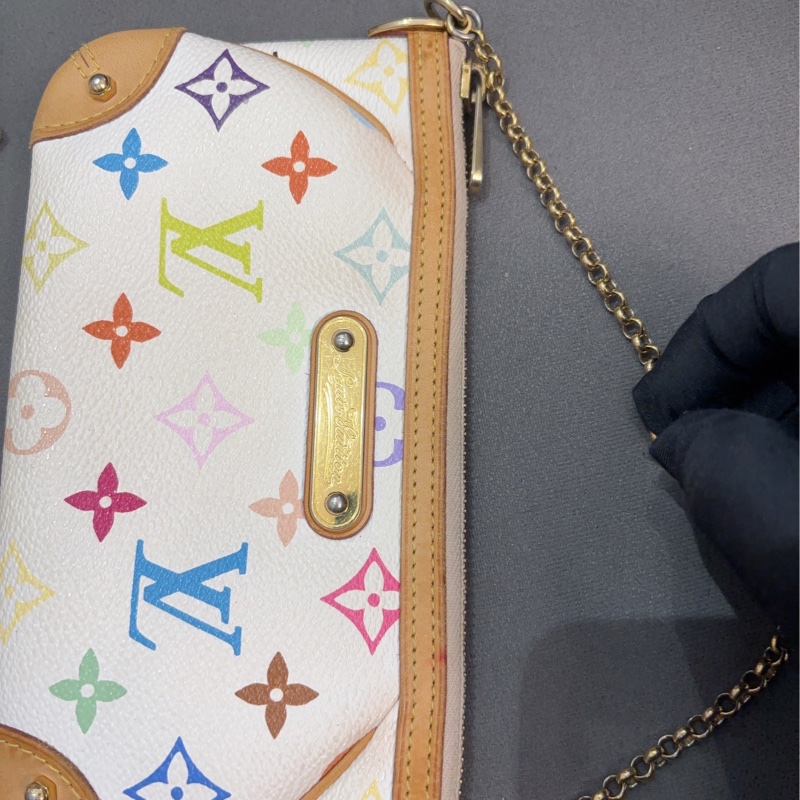 LV 白三彩麻將包 村上隆聯名限量款-6