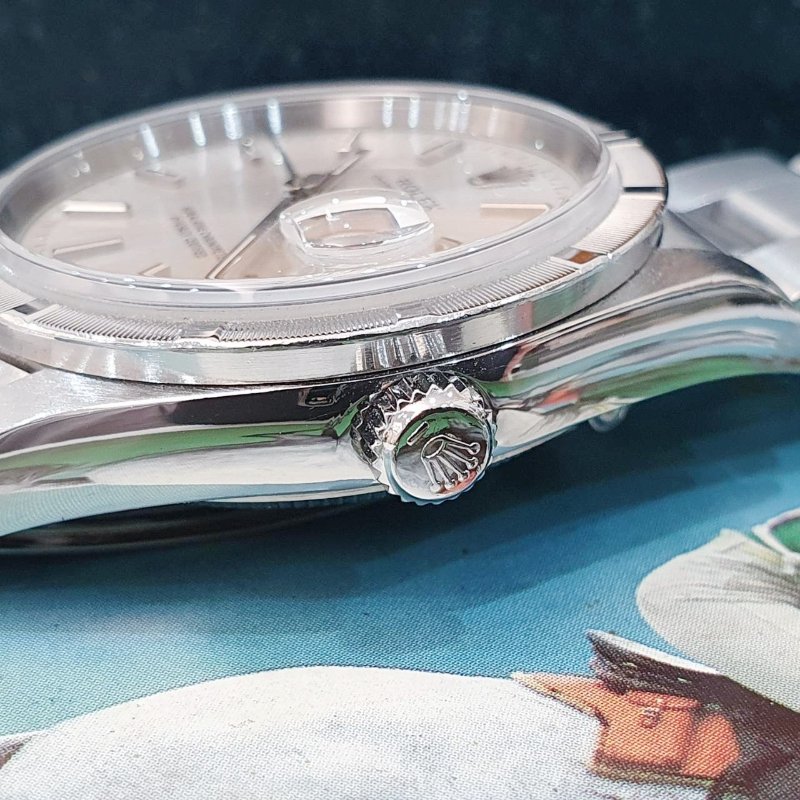 【大眾名錶】 ROLEX 勞力士 15210 蠔式恆動 銀色時標面盤 十三劃錶圈 2002/11全配件 錶徑34mm 自動上鍊 B1246-6