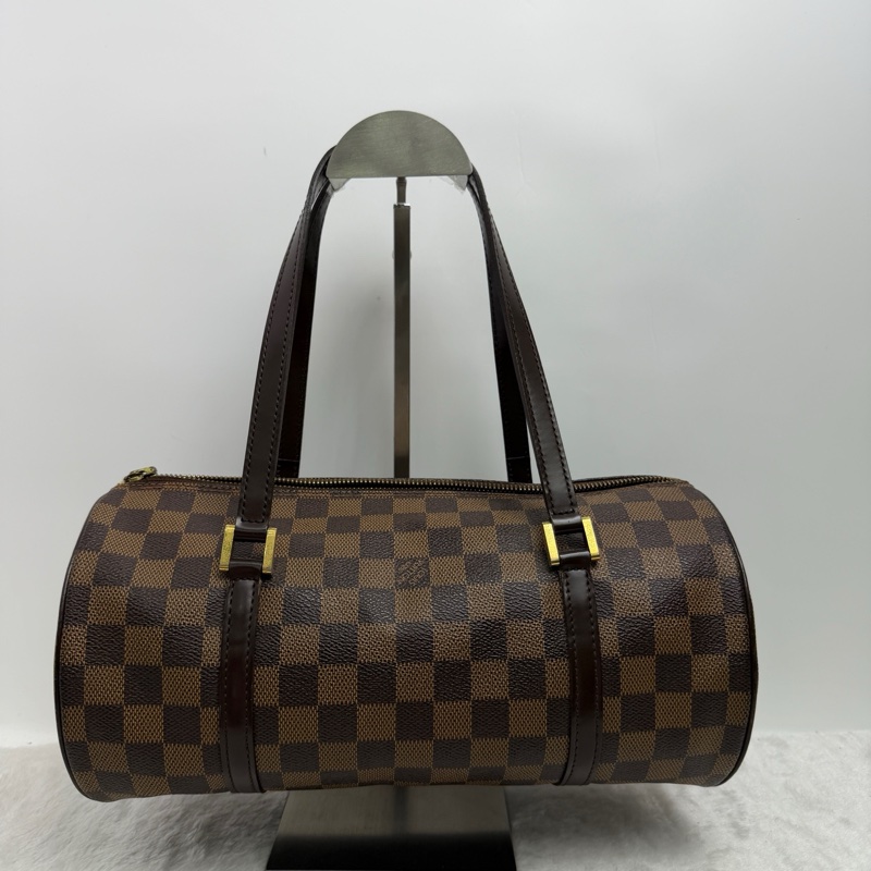 路易威登/Louis Vuitton Papillon系列巴比龍 圓筒手提包 經典棕黑棋盤格塗層帆布材質 尺寸：29.5*15*15 無附件-2