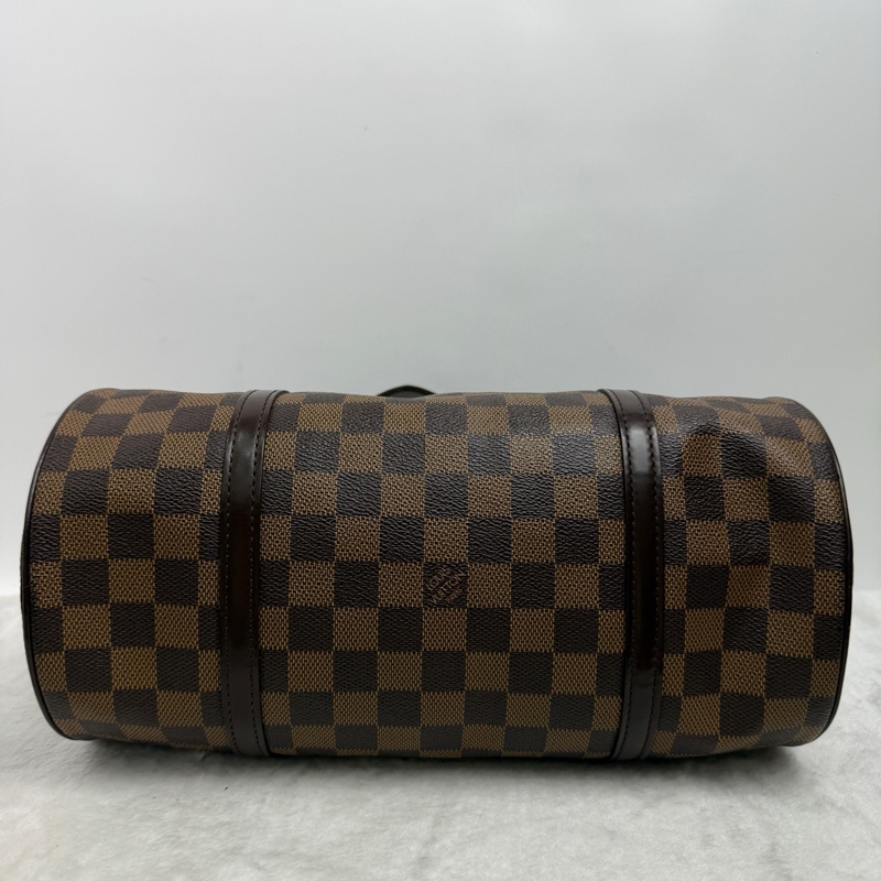 路易威登/Louis Vuitton Papillon系列巴比龍 圓筒手提包 經典棕黑棋盤格塗層帆布材質 尺寸：29.5*15*15 無附件-3