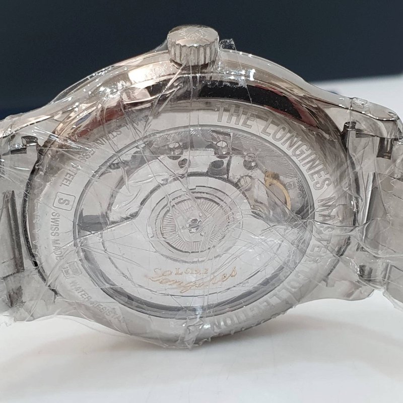 【大眾名錶】LONGINES浪琴 L2.628.4.51.6巨擎系列 2024/02 未使用新品 原廠保固至2029/02 麥粒飾紋黑色羅馬面盤 G233-6