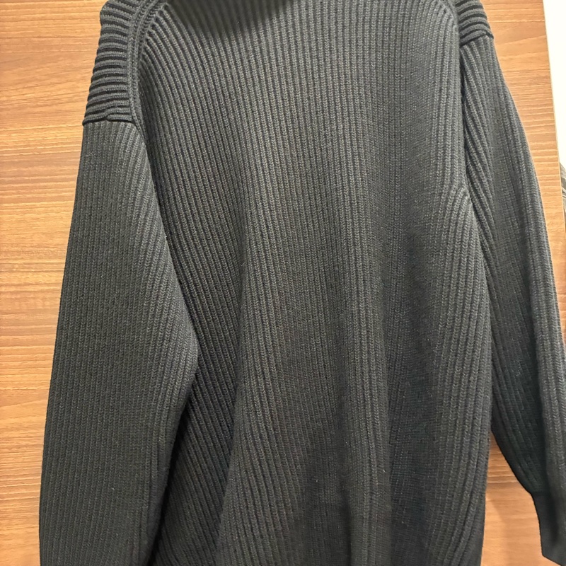 愛馬仕Hermes 必買 h皮革 針織羊絨黑色外套 尺寸38 吊牌在❤️-7