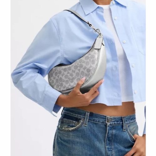 Coach 女士 Aria 標誌性帆布單肩包均碼碼26cm*9cm*11cm-1