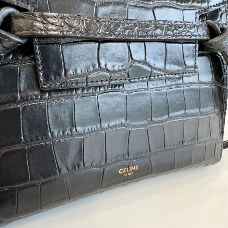 celine 賽琳 nano 鰐魚紋 鯰魚包 尺寸約20cm 附件:肩帶-2