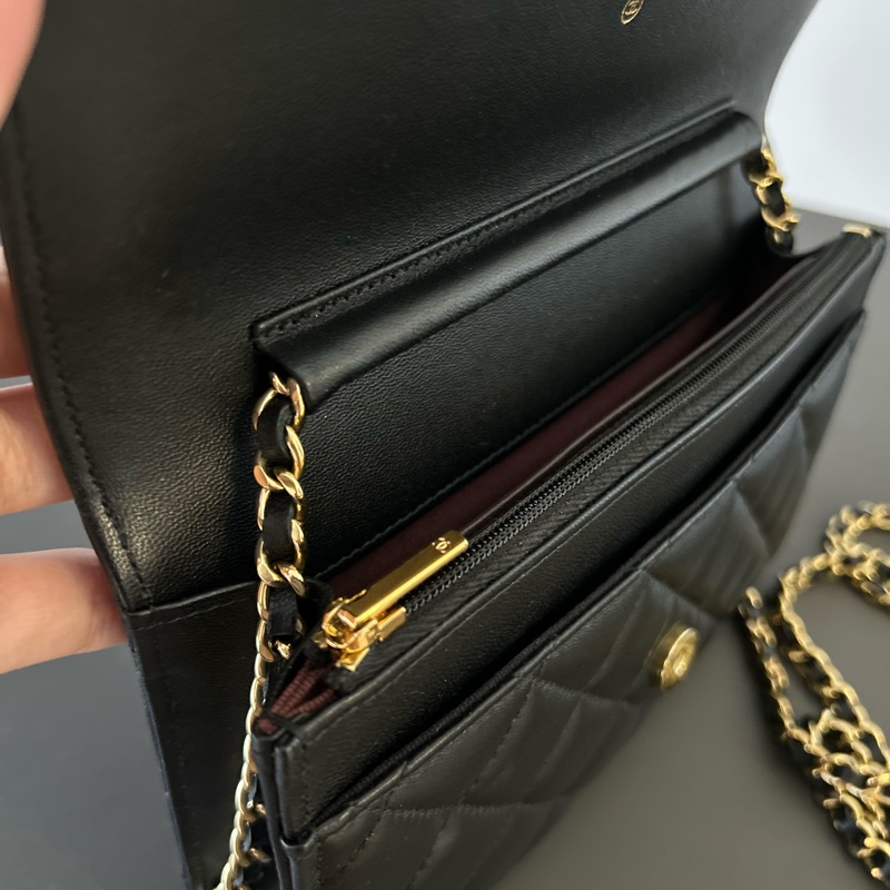 CHANEL WOC 香奈兒 經典鏈子皮夾 發財包-12