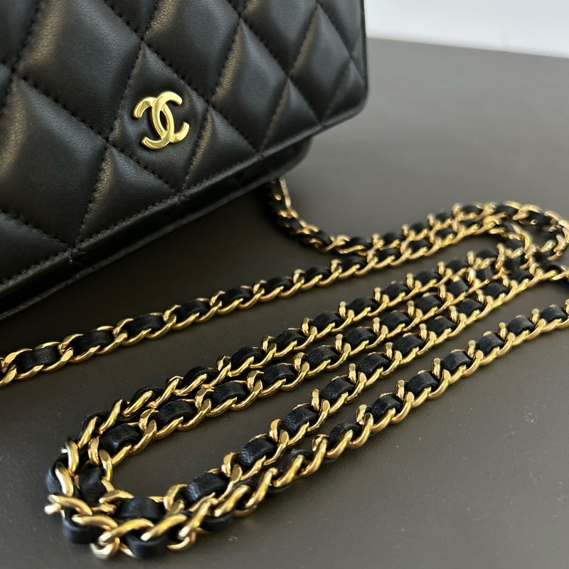 CHANEL WOC 香奈兒 經典鏈子皮夾 發財包-13