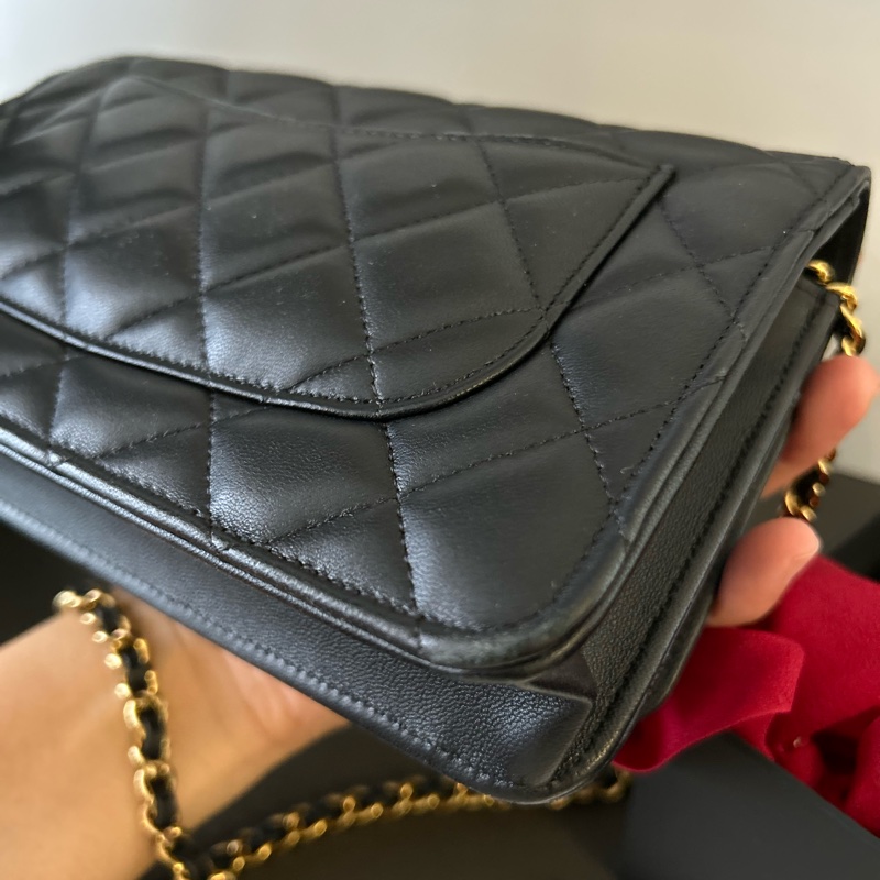 CHANEL WOC 香奈兒 經典鏈子皮夾 發財包-15