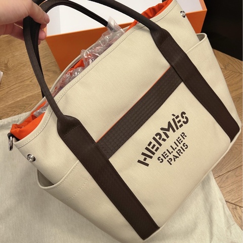 全新送禮 Hermes 愛馬仕 馬術用品收納包 米色 K刻