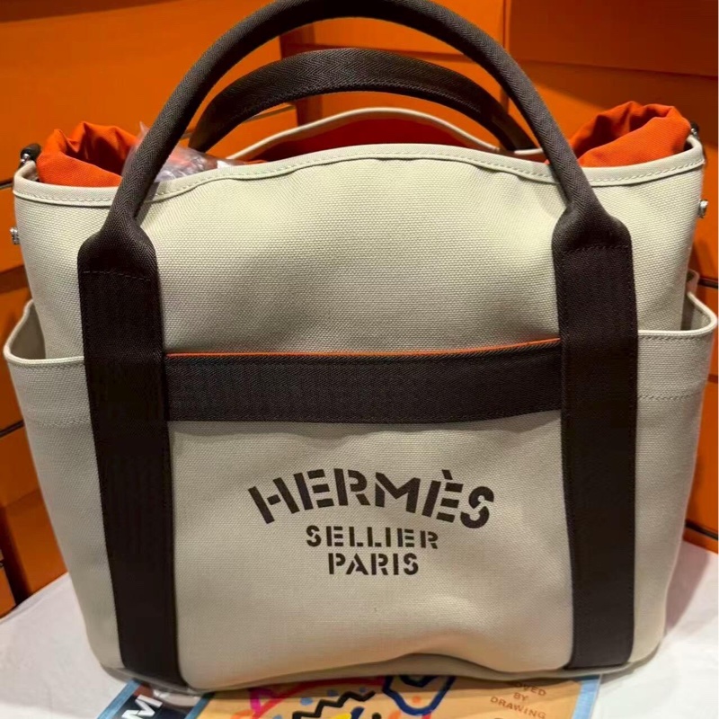 全新送禮 Hermes 愛馬仕 馬術用品收納包 米色 K刻-1