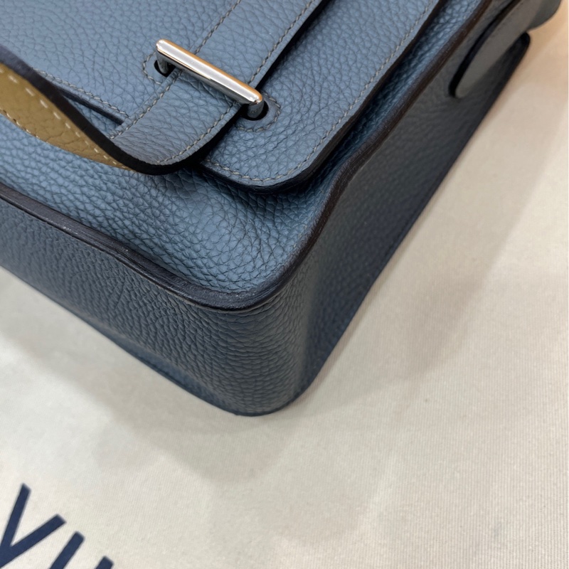 98新HERMES愛馬仕 steven 史蒂夫經典雙扣郵差包-5