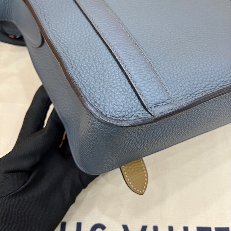 98新HERMES愛馬仕 steven 史蒂夫經典雙扣郵差包-7