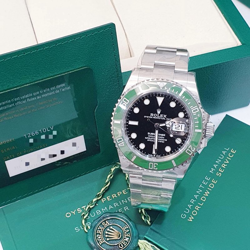 【大眾名錶】ROLEX勞力士 126610LV 2026/03未使用新品 Submariner 潛航者 Mk2淺綠圈 星巴克綠水鬼 B1249-1