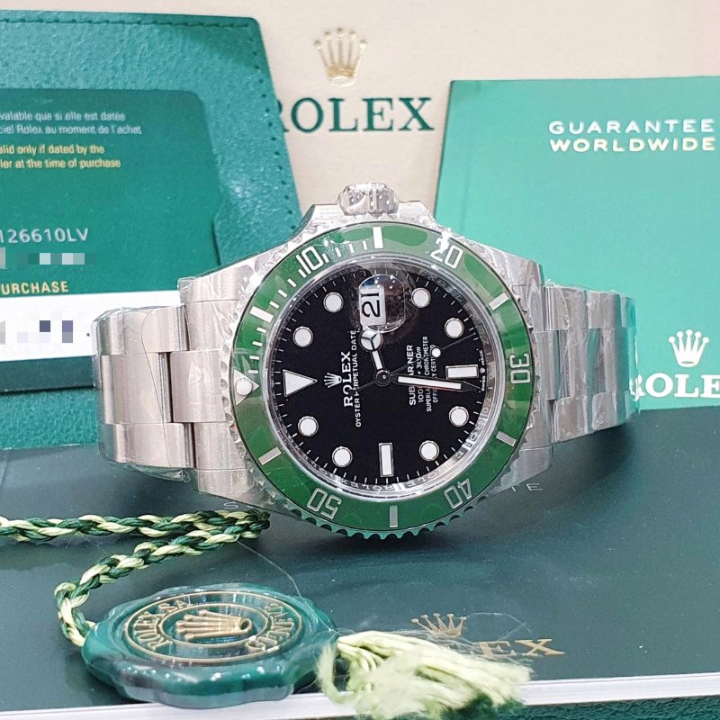 【大眾名錶】ROLEX勞力士 126610LV 2026/03未使用新品 Submariner 潛航者 Mk2淺綠圈 星巴克綠水鬼 B1249-2