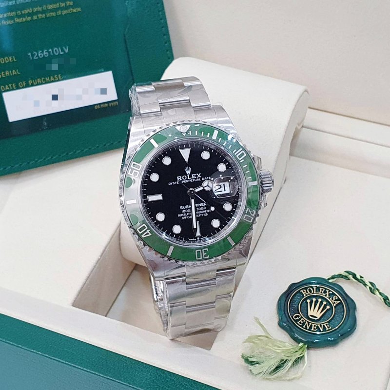 【大眾名錶】ROLEX勞力士 126610LV 2026/03未使用新品 Submariner 潛航者 Mk2淺綠圈 星巴克綠水鬼 B1249-3