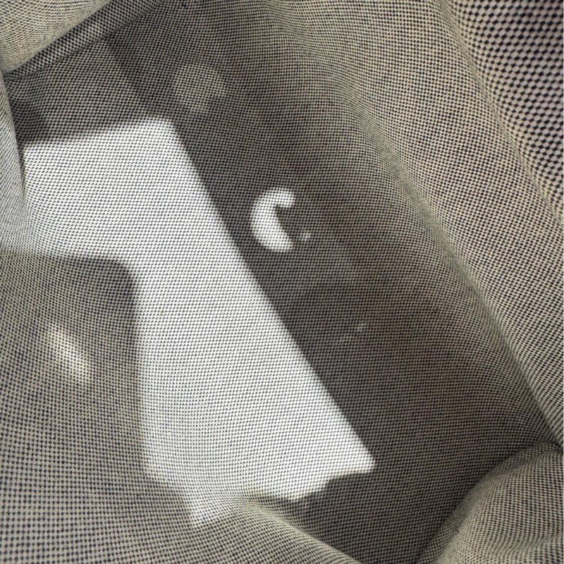 HERMES愛馬仕 herbag31防水布黑銀 外縫線 手提斜挎包-8