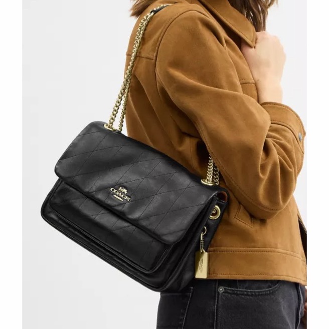 Coach 女士 Elodie 絎縫斜挎包均碼碼28.5cm*8.2cm*19.05cm-4