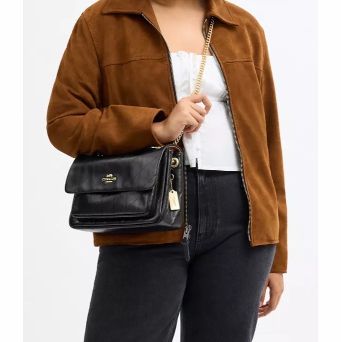 Coach 女士 Elodie 絎縫斜挎包均碼碼28.5cm*8.2cm*19.05cm-6