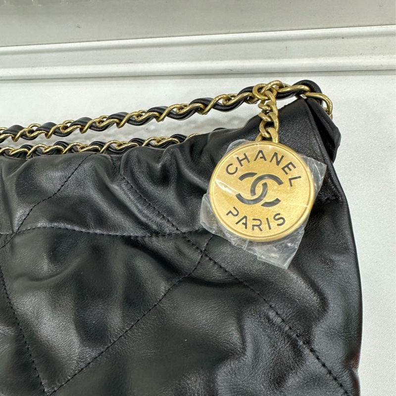 Chanel/香奈兒 24S黑金22bag 垃圾包中型 晶片 全新有購證-2
