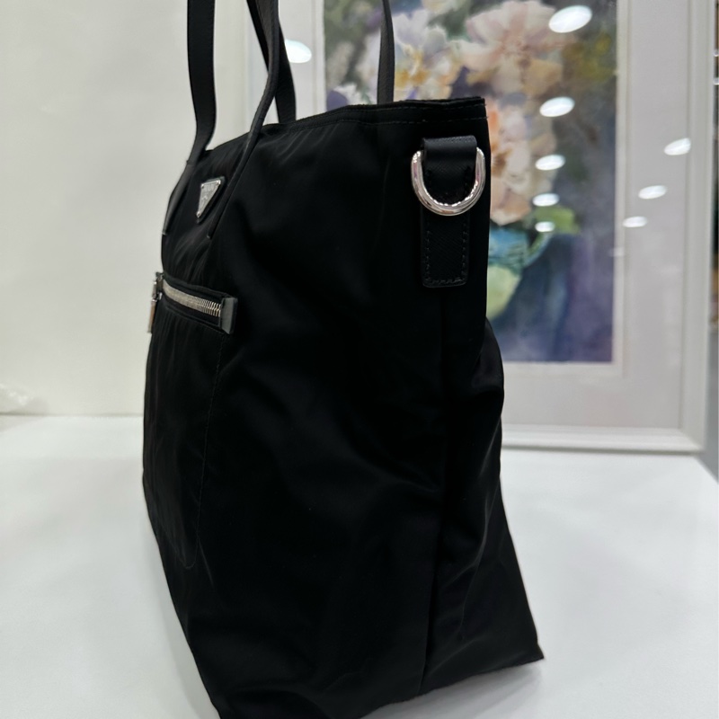 Prada 黑色尼龍托特包 降落傘-3