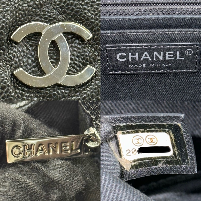 CHANEL 香奈兒 黑色荔枝紋斜背包 20CM-7