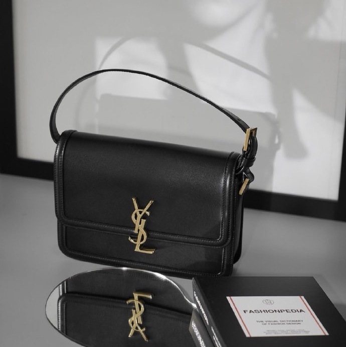 Saint Laurent 女士 SOLFERINO BOX 皮革中號肩背包 中號、23cm*6cm*16cm-2