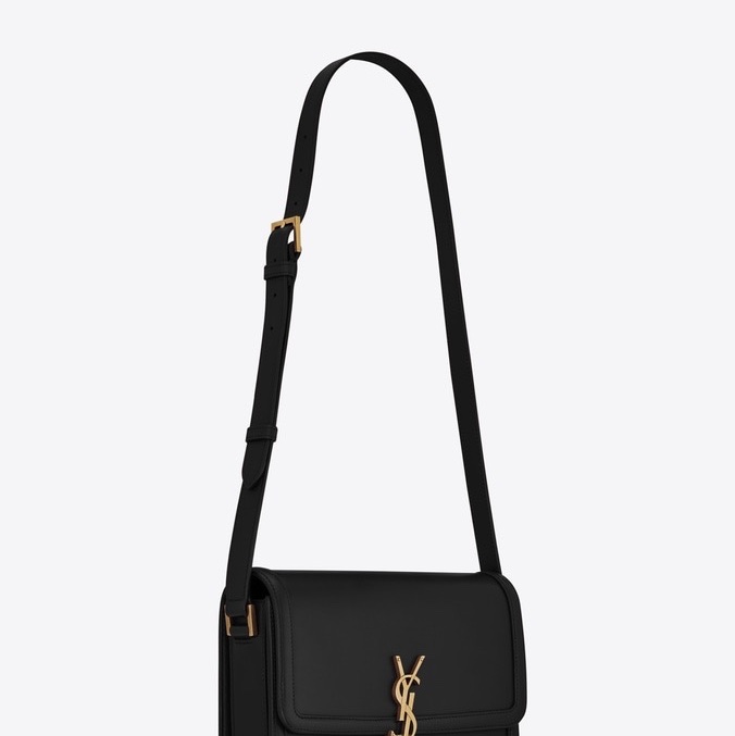 Saint Laurent 女士 SOLFERINO BOX 皮革中號肩背包 中號、23cm*6cm*16cm-5