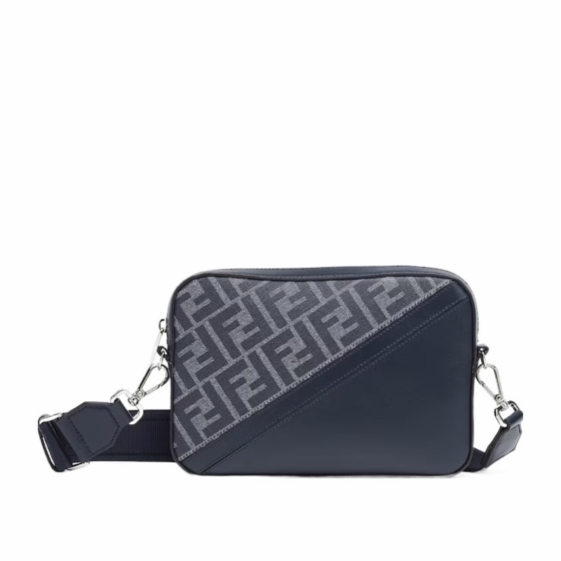 Fendi 男士 Diagonal拉鍊單肩包均碼碼常規、22cm*4.5cm*15cm-1