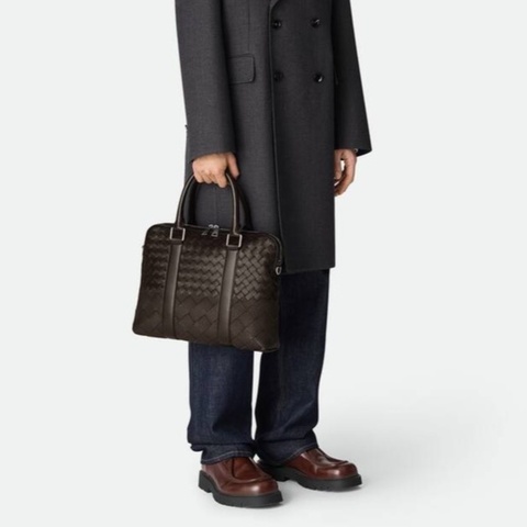 Bottega Veneta 男士 Intrecciato 纖薄公文包均碼碼35.5cm*7.5cm*28cm