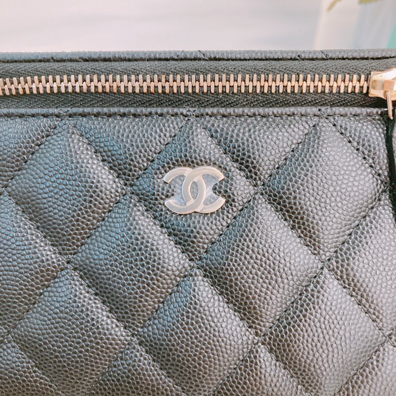 MS0675 Chanel 香奈兒 化妝盒子 鏡子 新版本 魚子醬牛皮 荔枝紋 黑色 金扣 Vanity Box Grained Calfskin Caviar Black x GHW-10