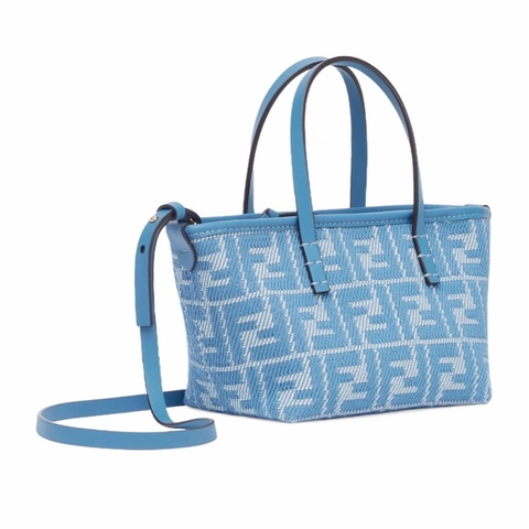 Fendi 女士 牛仔效果 FF 提花迷你包均碼碼MINI、15.5cm*11cm*13cm