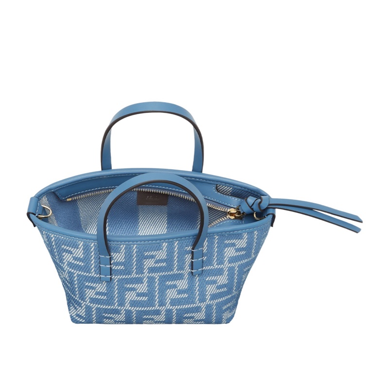 Fendi 女士 牛仔效果 FF 提花迷你包均碼碼MINI、15.5cm*11cm*13cm-5