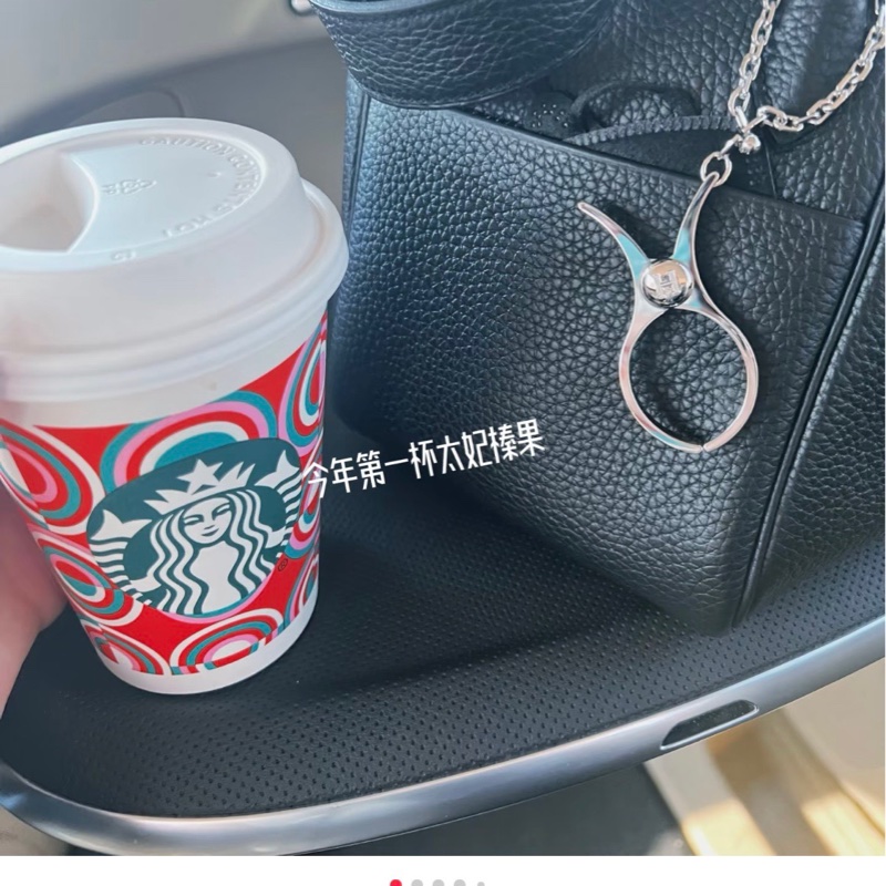 Hermes爱马仕 银色手套夹-3