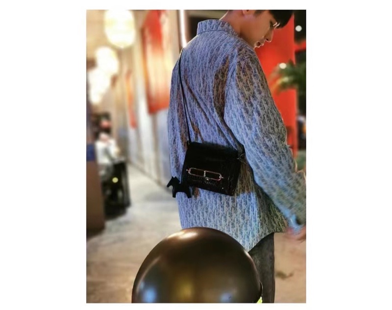 Hermes 爱马仕 roulis23 黑金 亮面拼雾面-7