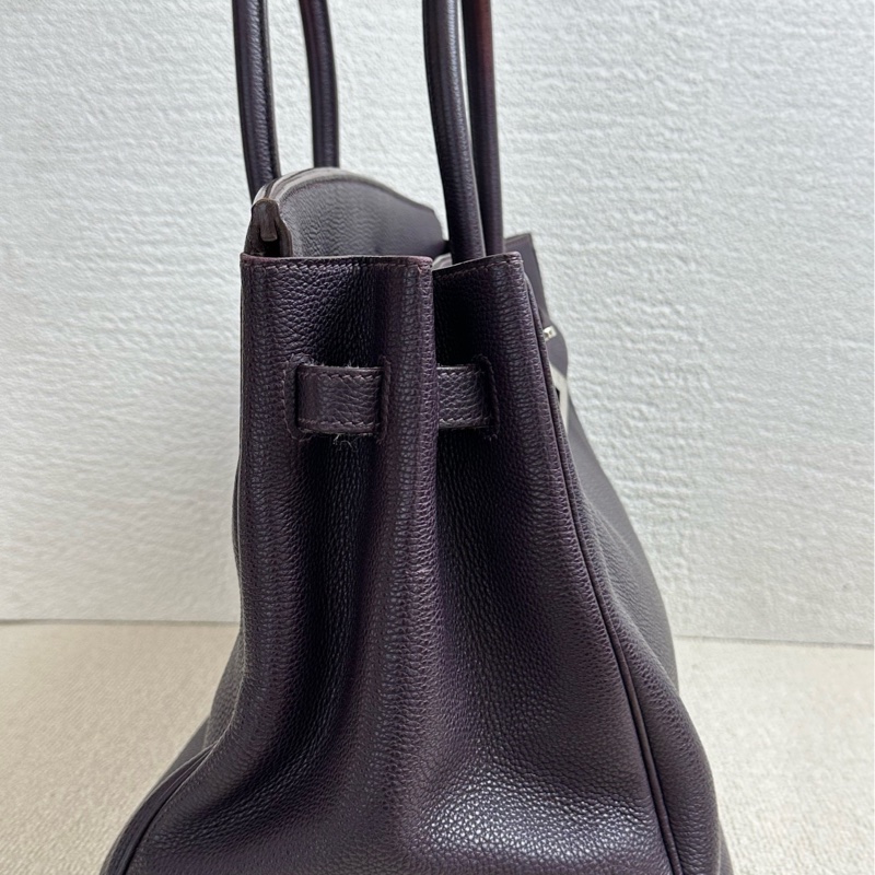 Hermes 愛馬仕birkin35黑加侖紫,銀扣togo皮-3