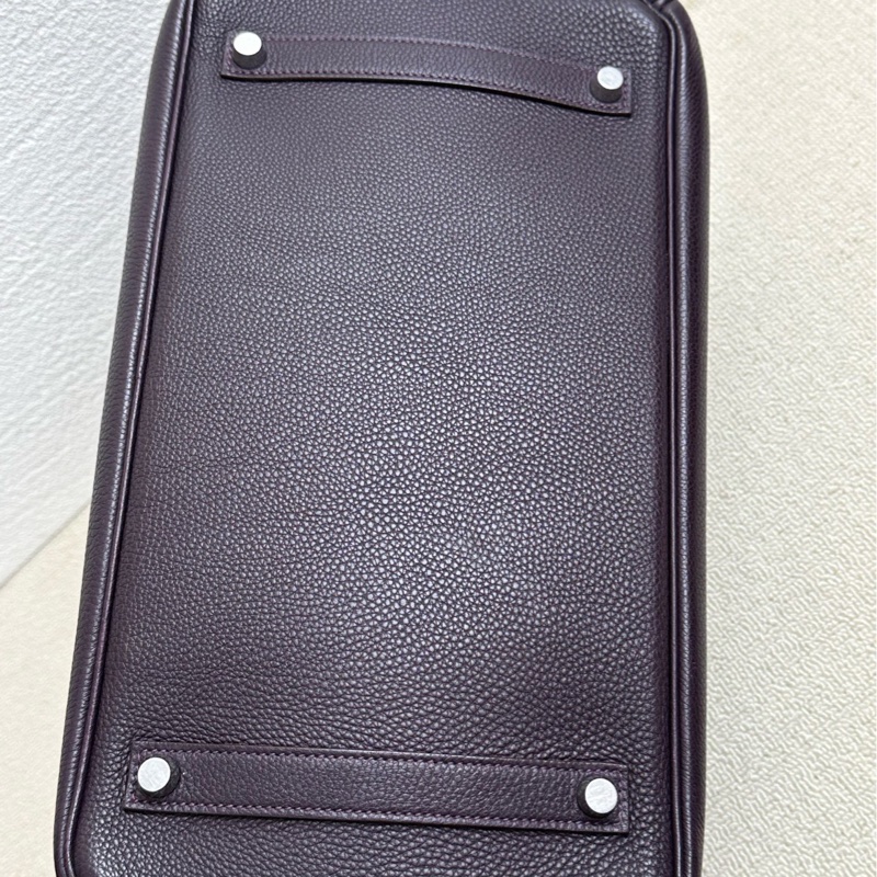Hermes 愛馬仕birkin35黑加侖紫,銀扣togo皮-4