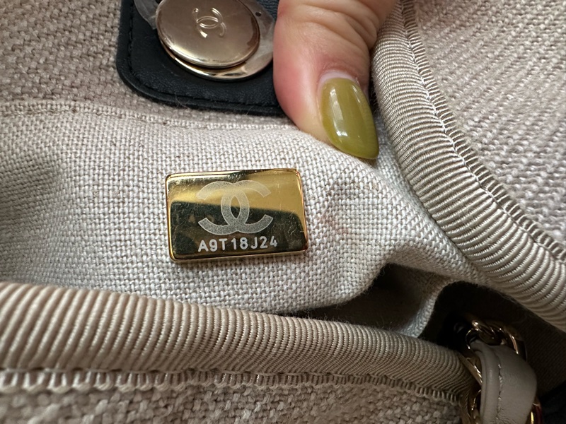 香奈兒 沙灘包 海灘托特包特別熊貓配色chanel deauville tote-4