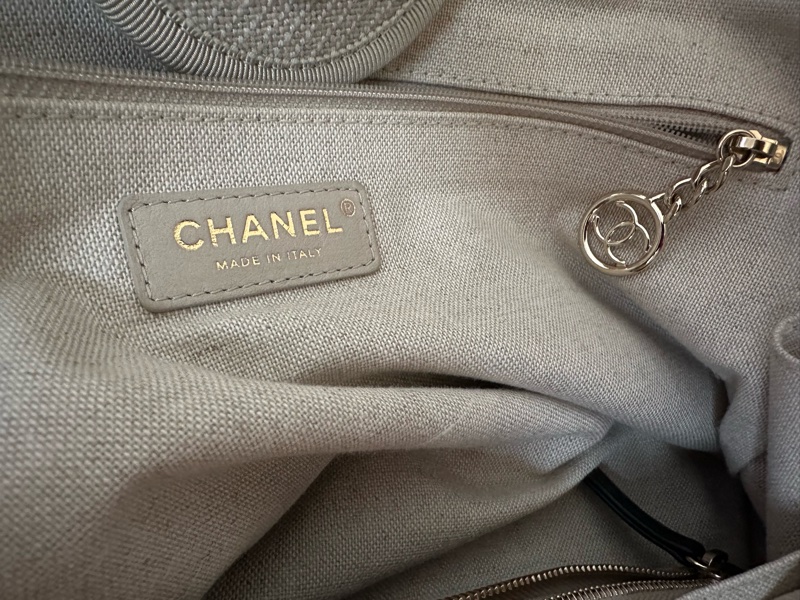 香奈兒 沙灘包 海灘托特包特別熊貓配色chanel deauville tote-14