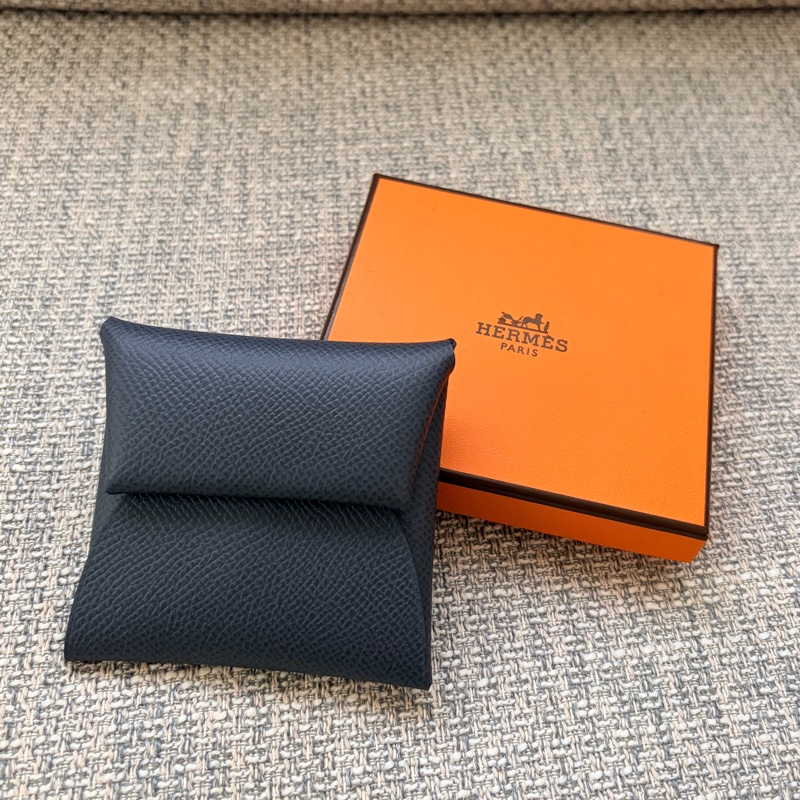 全新愛馬仕Hermes石板灰 Bastia零錢包-0