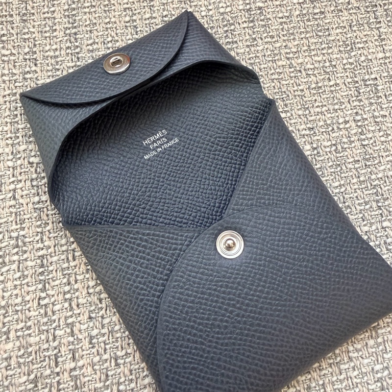 全新愛馬仕Hermes石板灰 Bastia零錢包-1