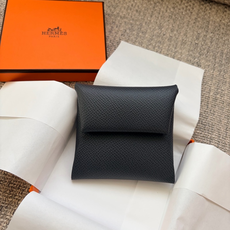 全新愛馬仕Hermes石板灰 Bastia零錢包-4