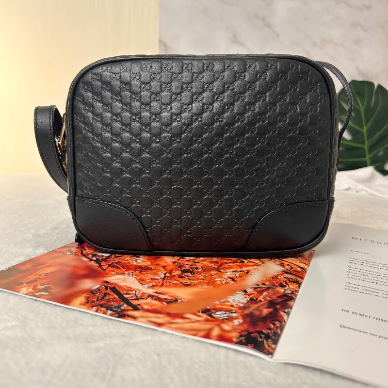 Gucci 雙G Microguccissima Bree 經典壓紋迷你斜背包相機包-8