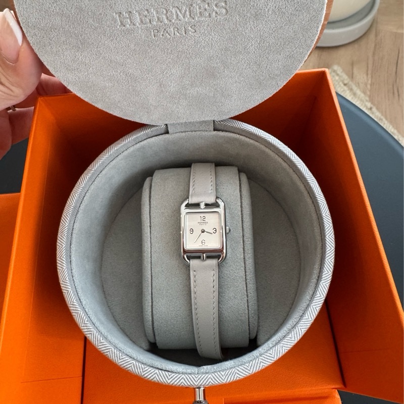 愛馬仕 Cape cod mini 珍珠灰錶帶 新上市尺寸 全新全配-3
