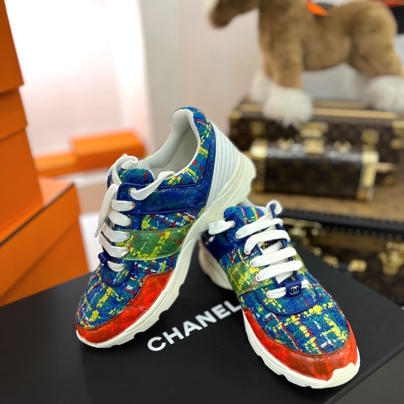 香奈儿CHANEL 拼色编织运动鞋-0